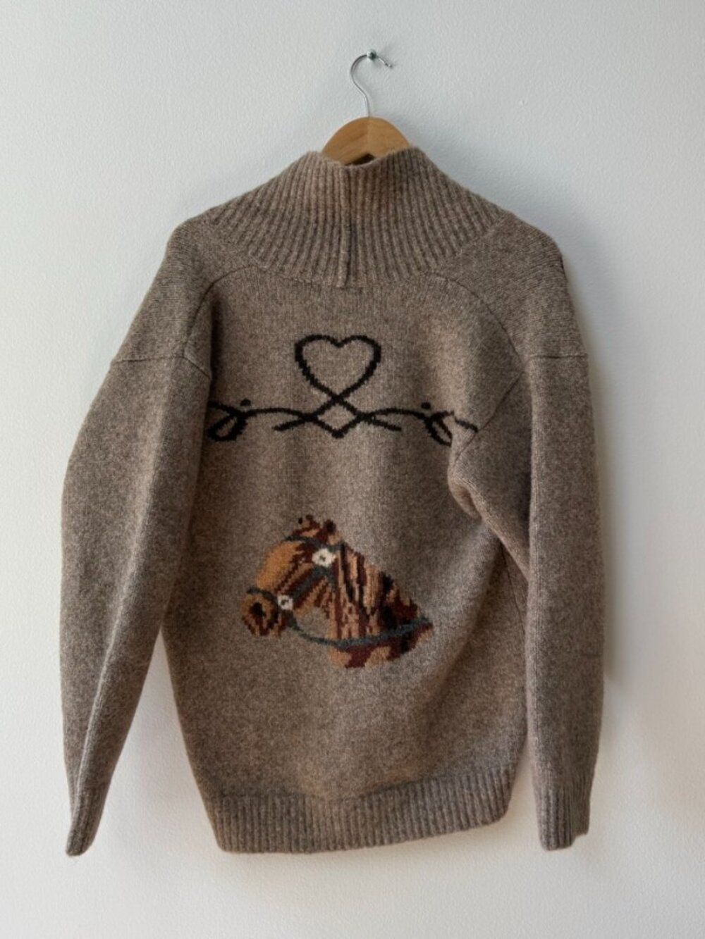 Rumored Wild Horses Cardigan Mocha Heather Size S - Picture 4 of 5